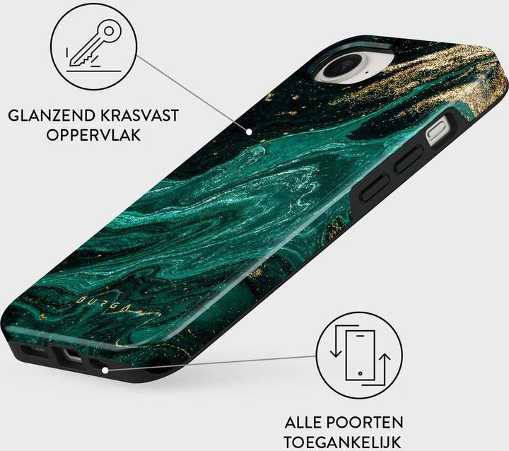 Actual product image Burga Tough MagSafe Case Apple iPhone 16e - Emerald Pool (Apple iPhone 16e)