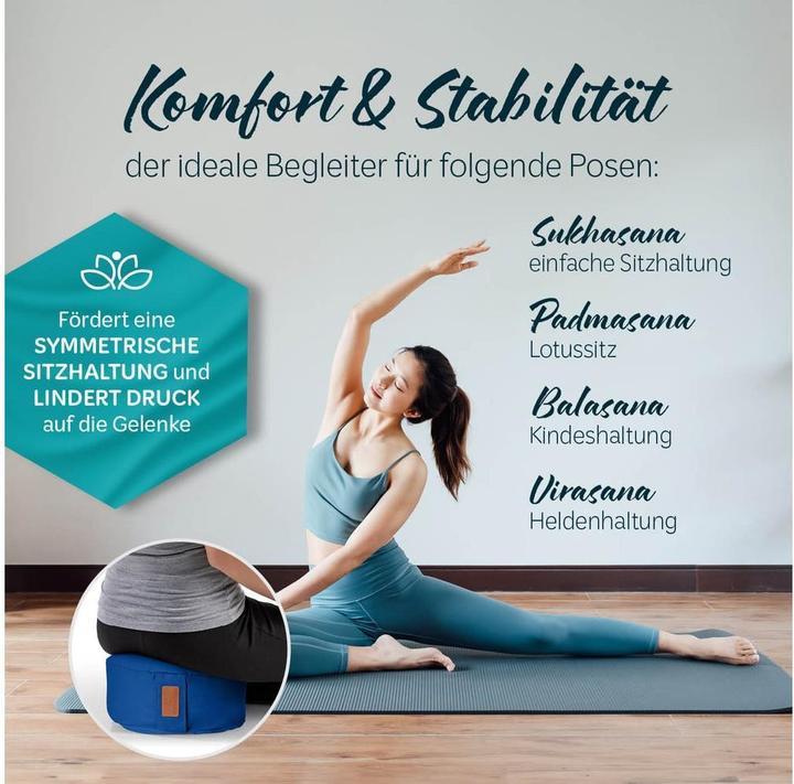 Produktbild DoYourYoga Yoga-Kissen Vishnu Dunkelblau (15 cm)
