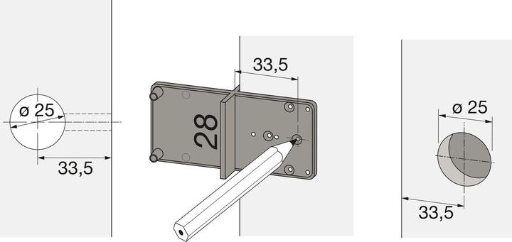 Actual product image Hettich Ankrn-Schablone (Perforated plate, 1 pcs.)