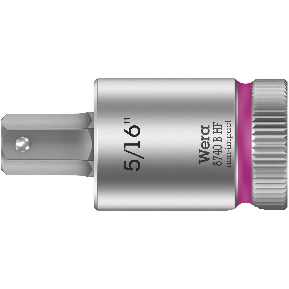 Wera, Steckschlüssel + Stecknuss, 8740 B HF Hex-Plus 5/16" x 38,5 mm