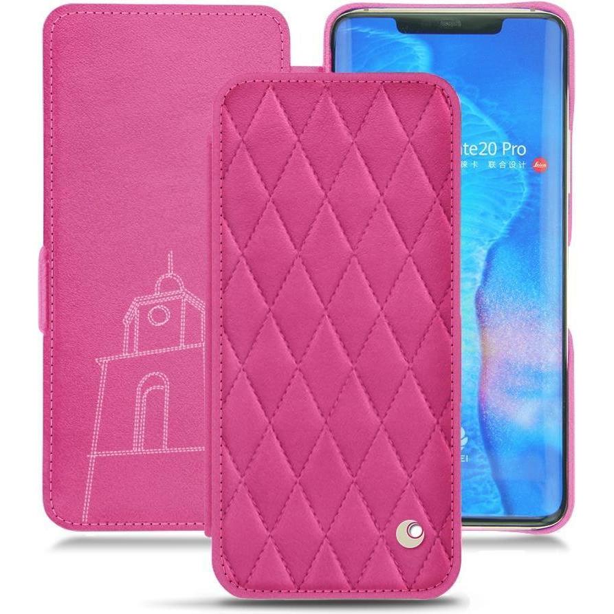 Noreve Lederschutzhülle horizontal (Huawei Mate 20 Pro), Smartphone Hülle, Rosa