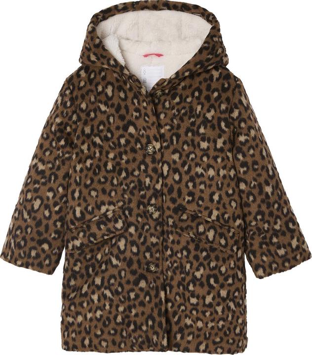 Immagine prodotto Vertbaudet Mädchen Leoparden-Mantel mit Kapuze aus Wollmix (140)