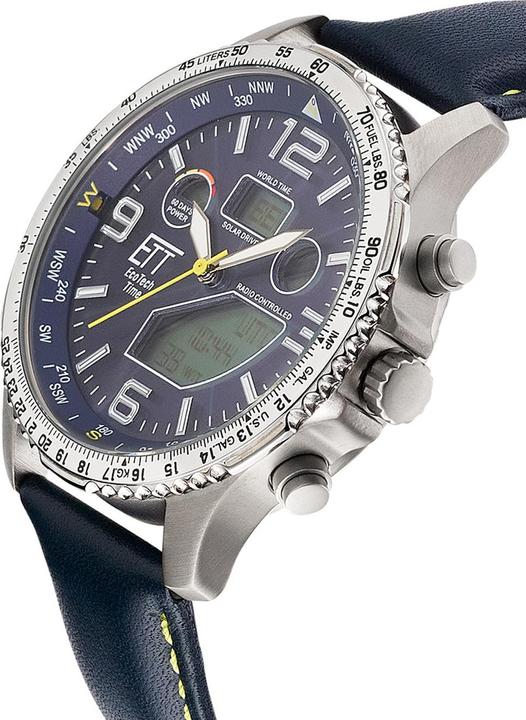 Produktbild ETT EGT-11574-31L Herrenuhr Solar Titan Funkuhr 43mm 10ATM (Chronograph, Funkuhr, 43 mm)