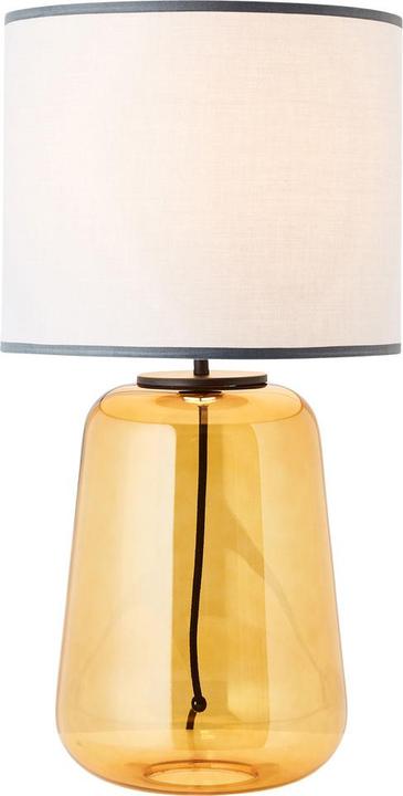 Actual product image Brilliant Hydra Table Lamp 56cm Grey/Yellow Glass/Textile Cord Intermediate Switch (E27)
