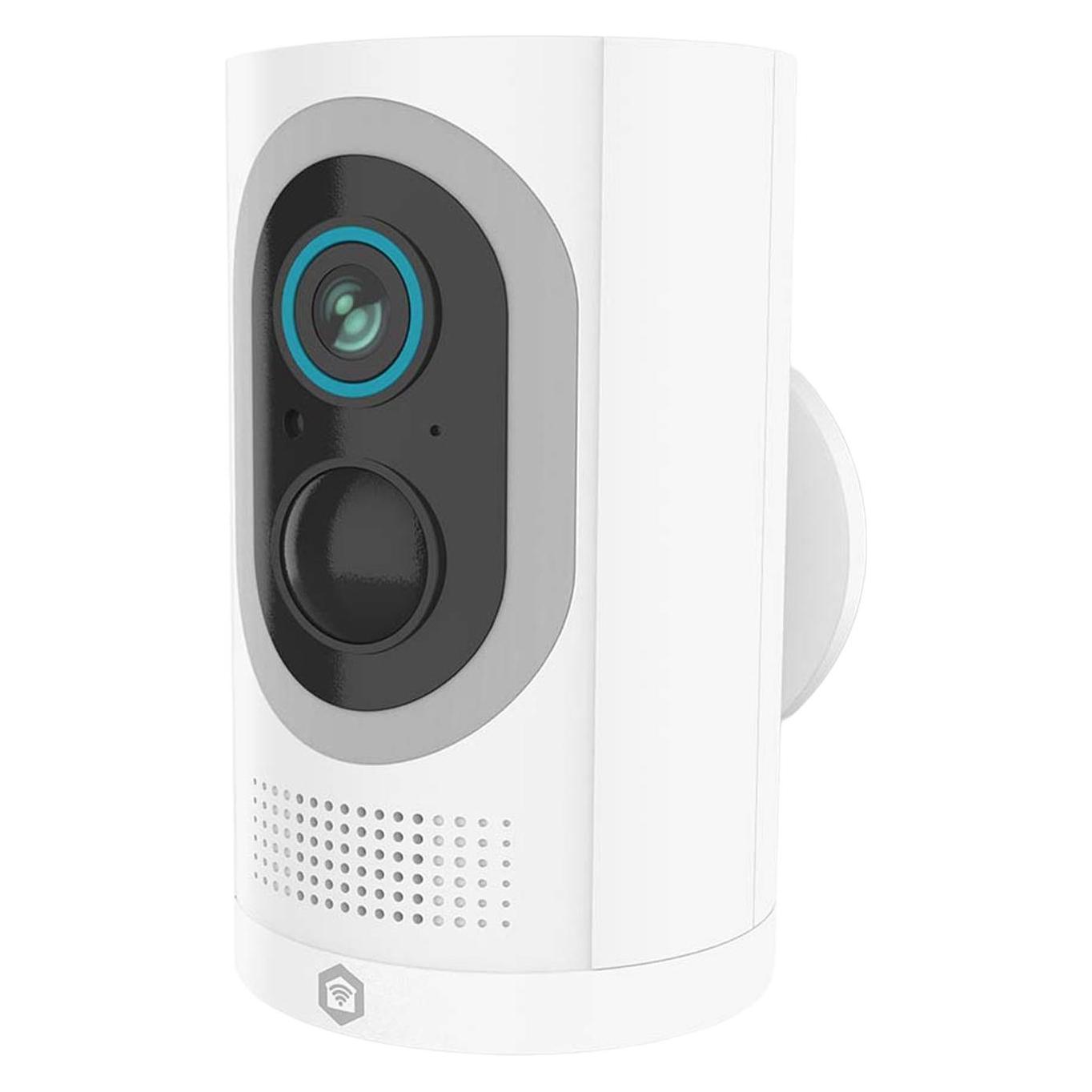 Nedis SmartLife Aussenkamera Wi-Fi Spotlight 3MP Full Hd 1296p IP65 Max. Batterie-Lebensdau, Netzwerkkamera, Weiss