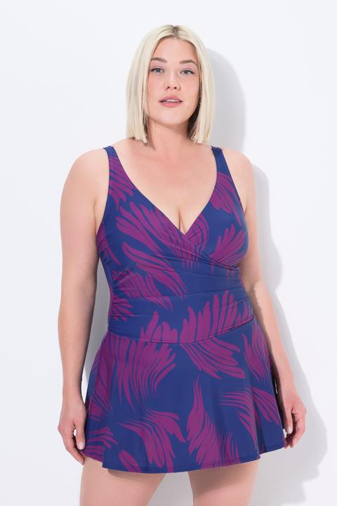 Produktbild Ulla Popken Badekleid mit Shorts, Softcups, Drapierung, recycelt (48)