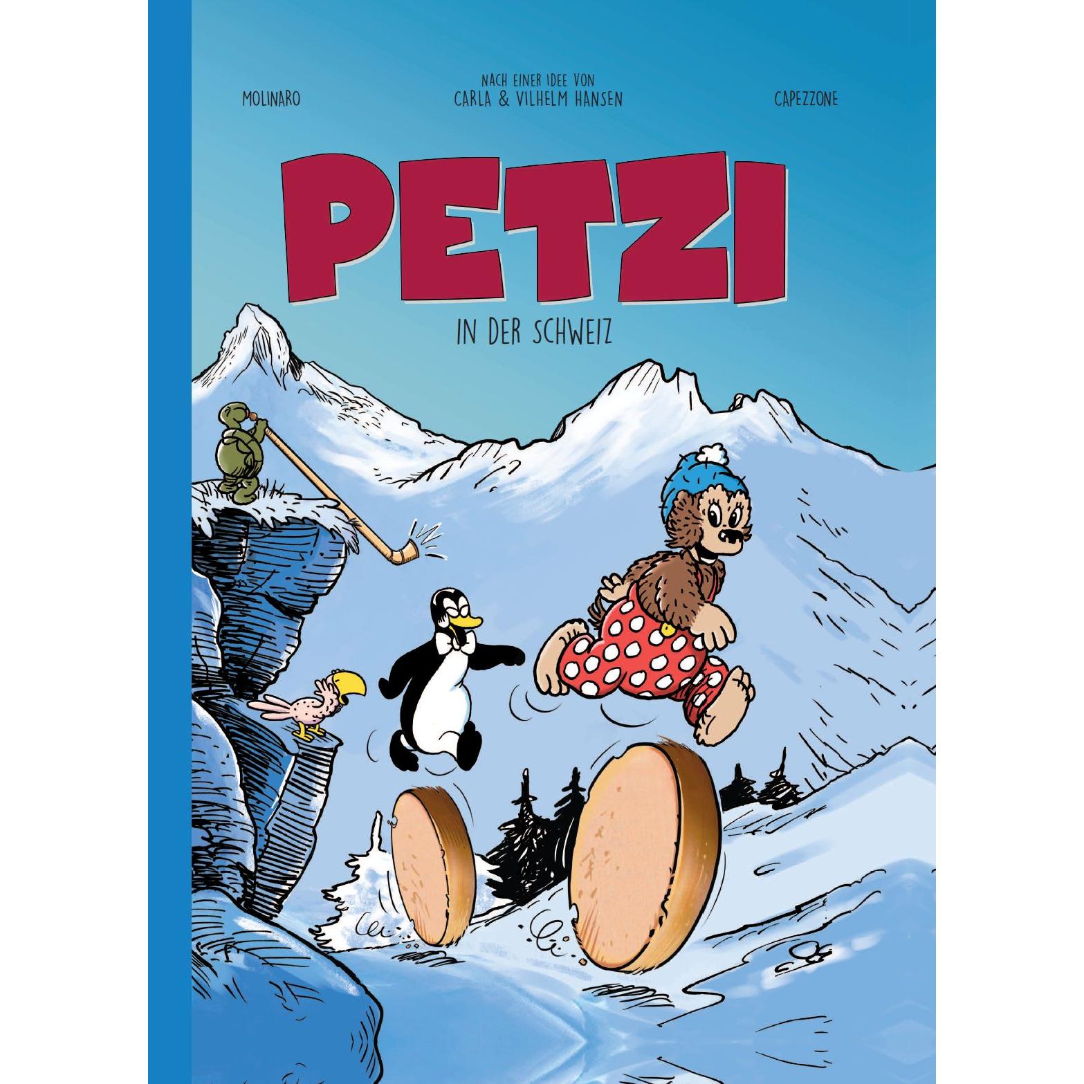 Petzi in der Schweiz, Narrativa di Thierry Capezzone, Carla Hansen, Vilhelm Hansen, Yvan Molinaro