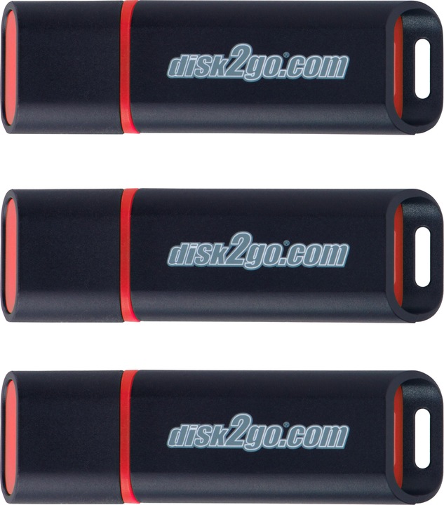 Produktbild Disk2go Passion 2.0 3-Pack (8 GB, USB 2.0, USB-A)