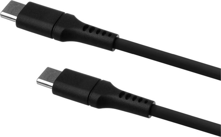 Actual product image Fixed Liquid Silicone Cable USB-C/USB-C, 2m, 60W, black (2 m, USB 2.0, 60 W)