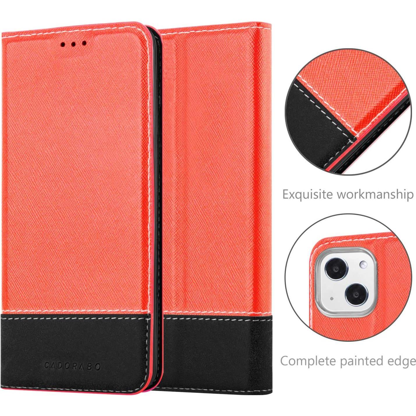 Thumbnail - Cadorabo X-Wallet Kunstlederkombi Hülle (Apple iPhone 13 mini), Smartphone Hülle, Rot