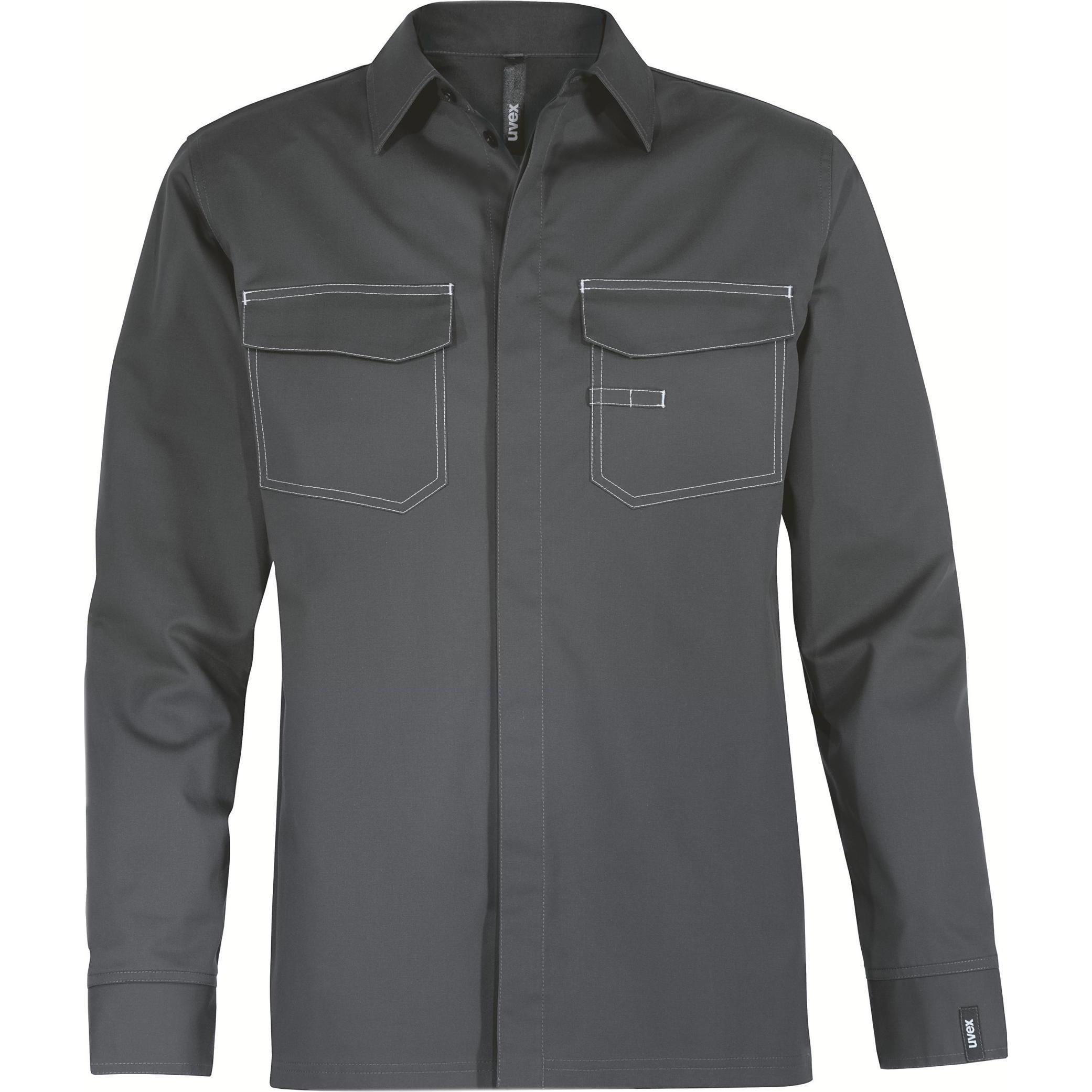 Uvex Safety, Arbeitsjacke, 8881217 Langarmhemd suXXeed greencycle grau, anthrazit 6XL Grau (6XL)