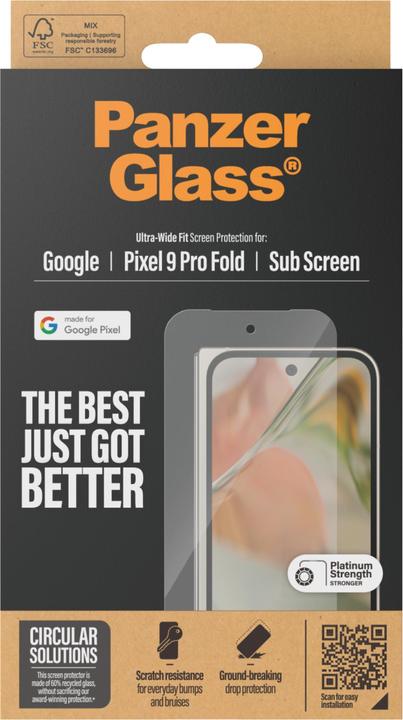Produktbild PanzerGlass Ultra-Wide Fit (1 Stück, Google Pixel 9 Pro Fold, Google Pixel 9 Pro, Google Pixel 9)