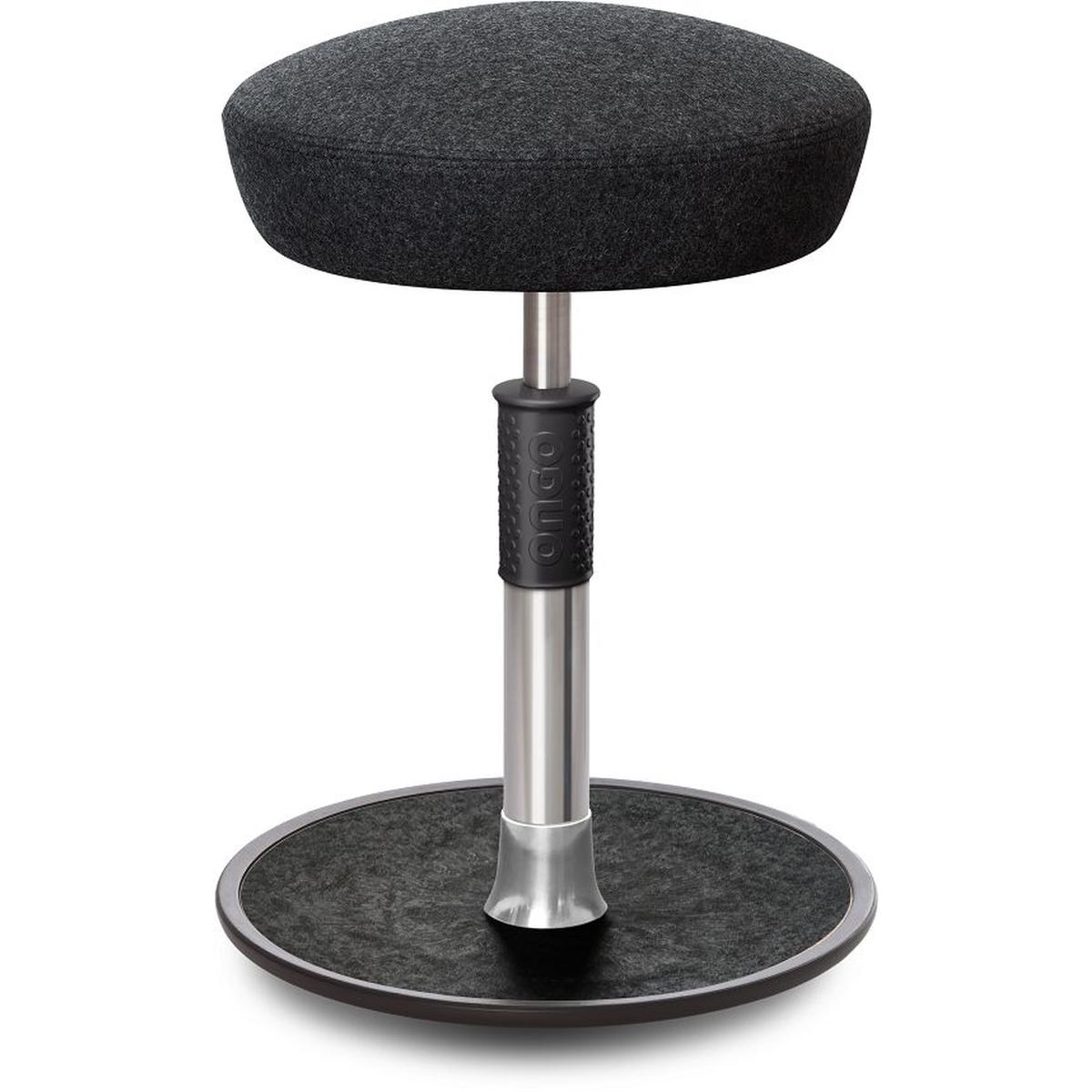 Ongo, Bürostuhl, Sitz- Stehhocker Free Regular Hutsitz kvadrat Divina Anthrazit chr. /schw.