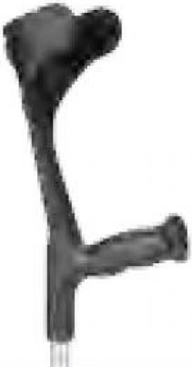 Image du produit Ossenberg Krücke alu/schwarz Hartgriff 140kg