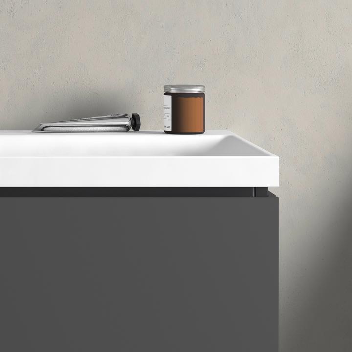 Actual product image Duravit L-Cube c-shaped Ensemble suspendu, 2 tiroirs, sans trop-plein, sans trou pour robinetterie