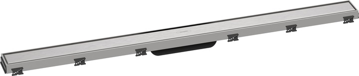 Actual product image hansgrohe RainDrain Match finished set shower channel 1000 with height-adjustable frame (brushed stainless (1000 mm)