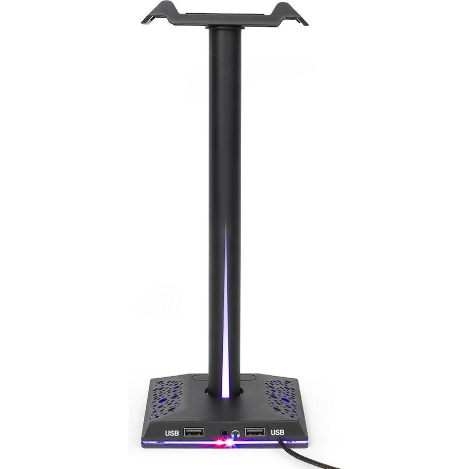 Livoo Gaming-Kopfhörerhalter mit Hub (PC, Mac), Weiteres Gaming Zubehör, Schwarz