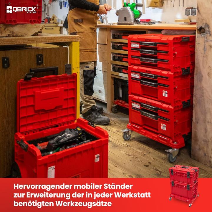 Produktbild Qbrick Rollbare Plattform System ONE 2.0 Transport Platform Workshop Red Ultra HD rot (120 kg)