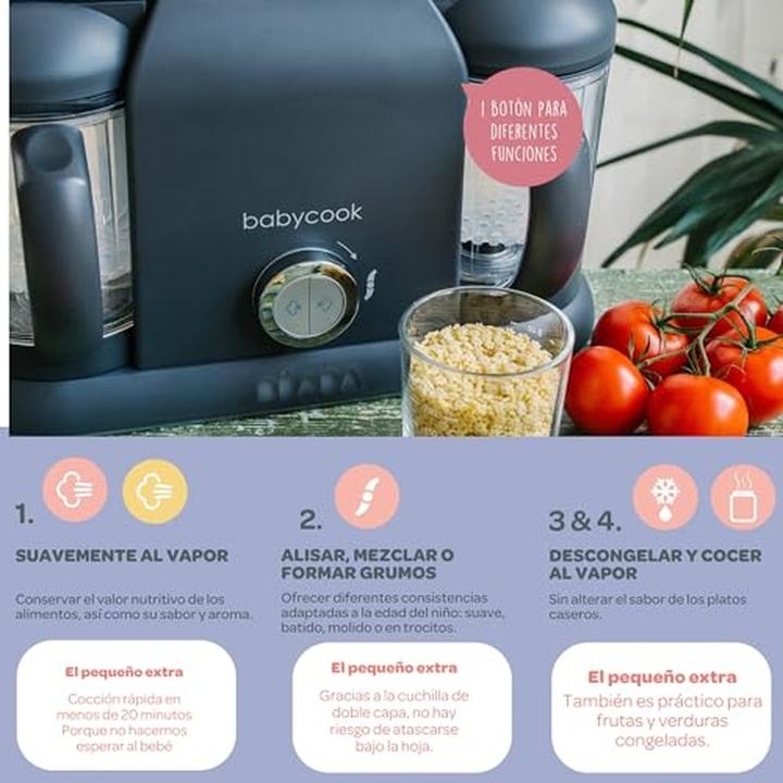 Produktbild Beaba Babycook Plus Grinder-Steamer 4in1, Dunkelgrau