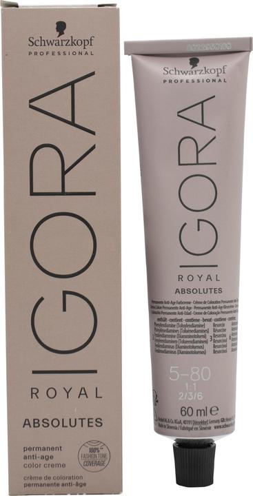 Actual product image Schwarzkopf Professional Igora Royal - 5-80 Light Brown Red Nature (Red, Brown)