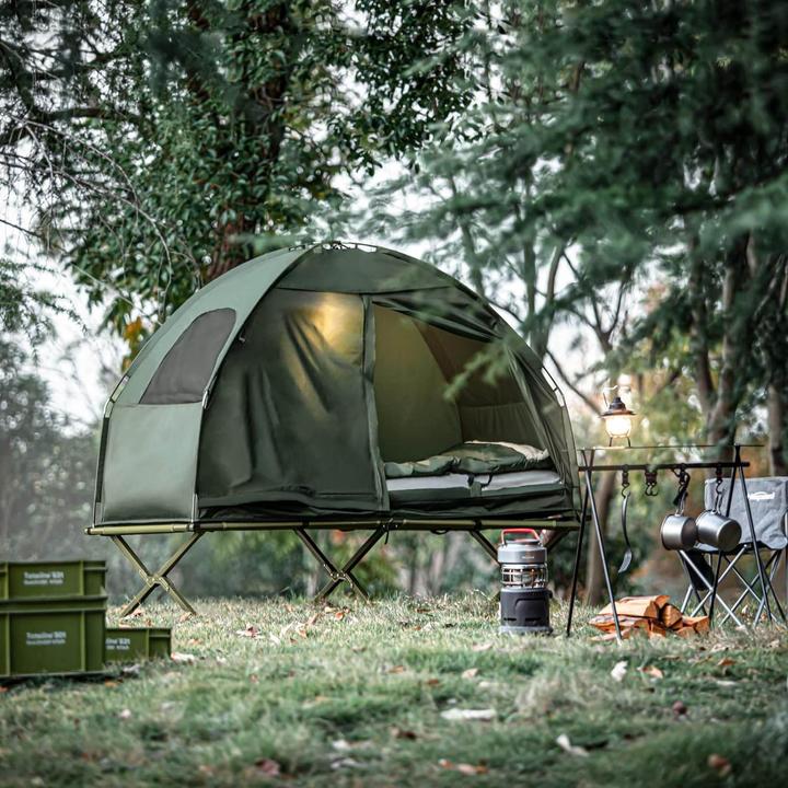Produktbild SoBuy Feldbett Mit Campingliege (Wurfzelt, 12.36 kg, 1 Person)