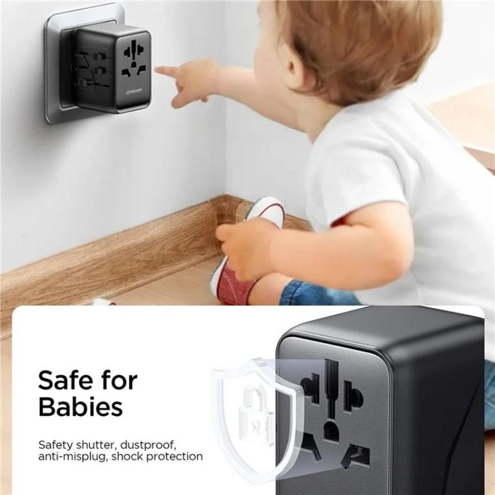 Immagine prodotto Joyroom Adattatore da viaggio 17W Convertitore di alimentazione multifunzione Tipo-C+3USB-A (17 W, 5 porte)