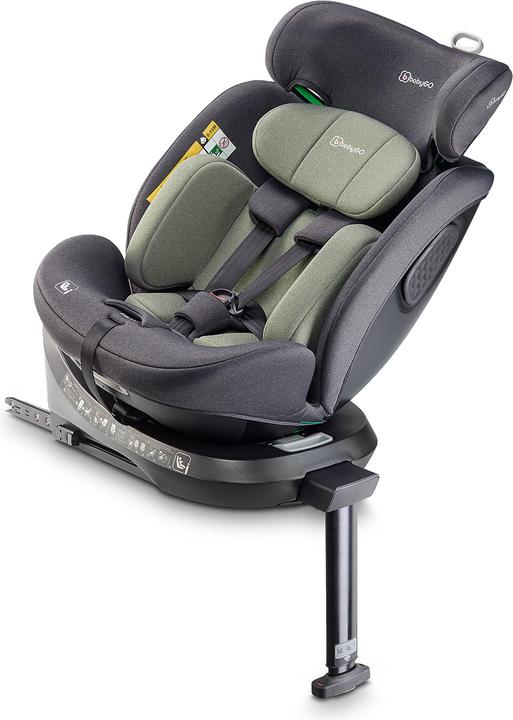 Actual product image BabyGo Move 360 Green child seat (Reboarder, ECE R129/i-Size Standard)
