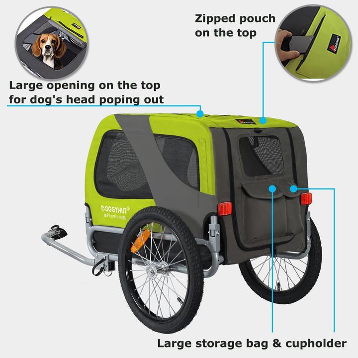 Actual product image Tiggo Fahrradanhänger für Hunde bis 23 kg, klappbar