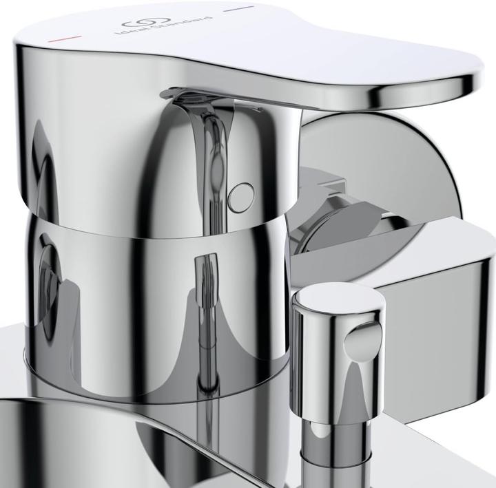 Actual product image Ideal Fixed Spout Shower or Bath Mixer Tap with Adjustable Connections and Water-Saving Cartridge