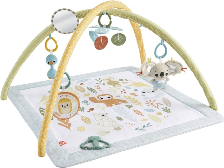 Productafbeelding Fisher-Price Simply Senses sensorische belevingsdeken speelmat voor baby's met 6 sensorische speeltjes