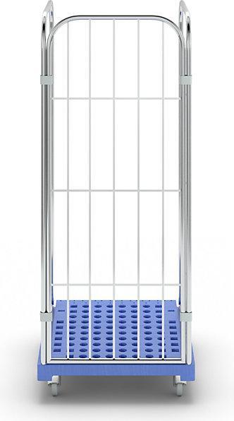 Immagine prodotto ESB Rollcontainer con ripiano inclinato, 3 lati, blu. (500 kg)