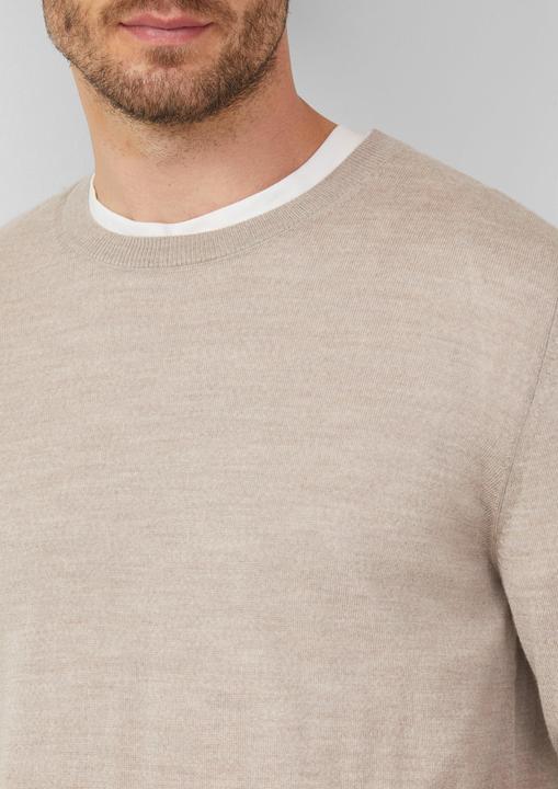 Produktbild s.Oliver Strickpullover Strickpullover aus reiner Merinowolle (M)