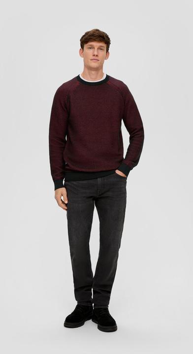 Produktbild s.Oliver Strickpullover Strickpullover mit Crew Neck (XXL)