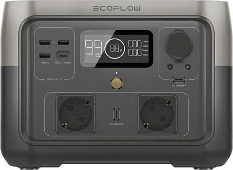 Produktbild EcoFlow River 2 Max Powerstation mit 110W Solarpanel