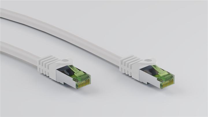 Image du produit Goobay Câble patch RJ45 avec câble brut CAT 8.1 S/FTP, blanc (S/FTP, CAT8.1, 7.50 m)