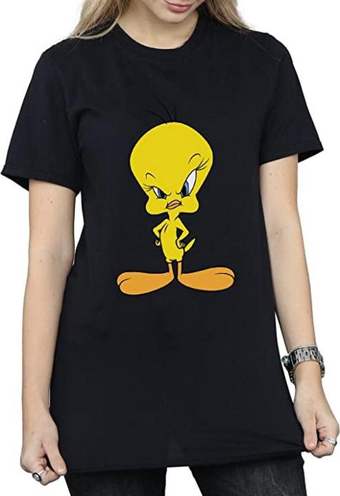 Immagine prodotto Looney Tunes Maglietta boyfriend in cotone di Tweety Angry (L)