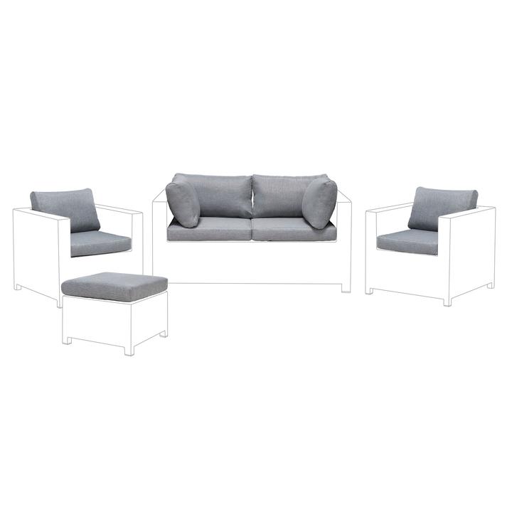 Produktbild Beliani Set Kissenbezüge für Lounge Set MILANO grau (50 x 50 cm)