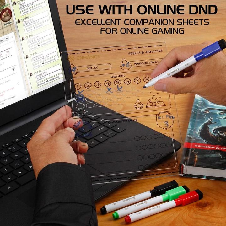 Actual product image Enhance Tabletop Acrylic Character Sheets Clear (Plastic)