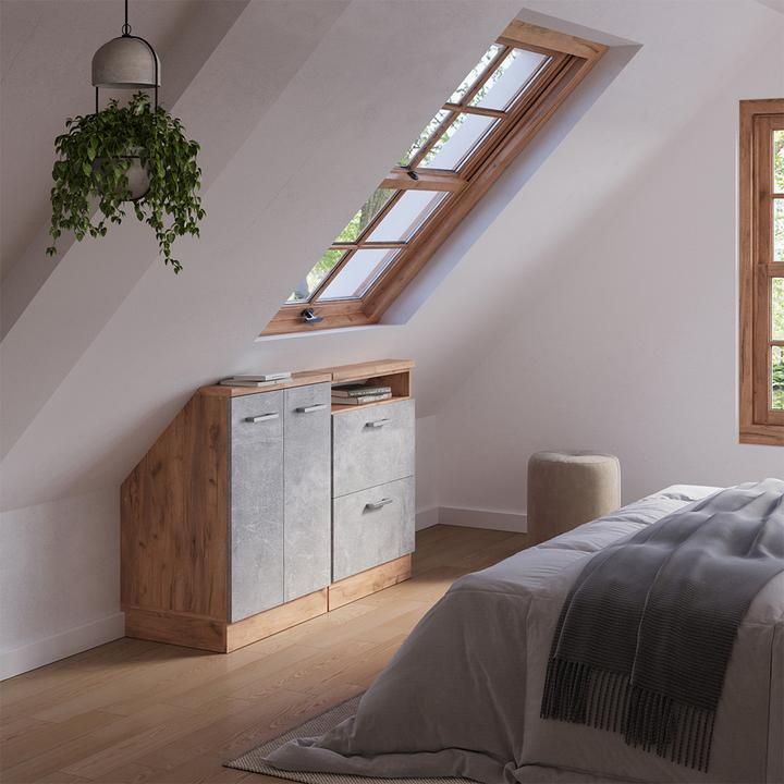 Actual product image Vicco Küchenschrank für Dachschrägen R-Line (120 x 46 x 81.60 cm)