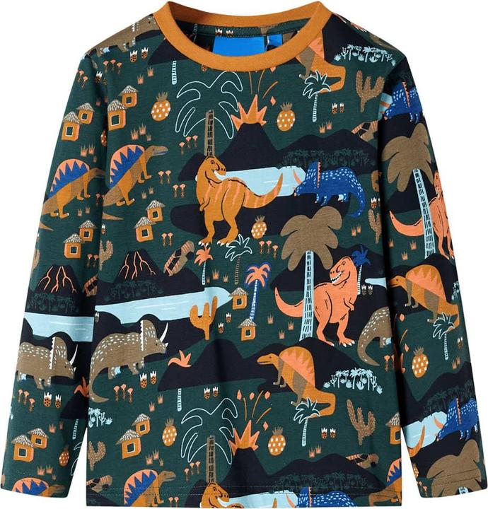 Produktbild VidaXL Kinderpyjama mit Langen Ärmeln Dunkelgrün 104,Material (104)