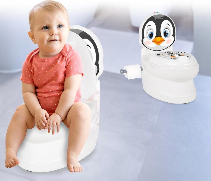 Image du produit Jamara Mes petites toilettes Pingouin avec son de chasse d'eau et porte-papier toilette