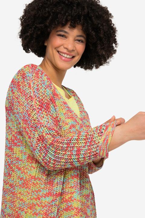 Produktbild Angel of Style Pullover, oversized, Lochstrick, V-Ausschnitt, 3/4-Ärmel (56)