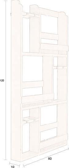 Produktbild Dutchbone Myron Wine Shelf Beige (10 x 80 x 120 cm)