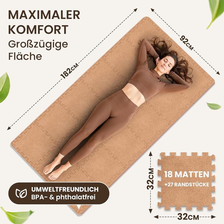 Produktbild BeMaxx 18er-Set Schutzmatten für Fitness (1 cm)