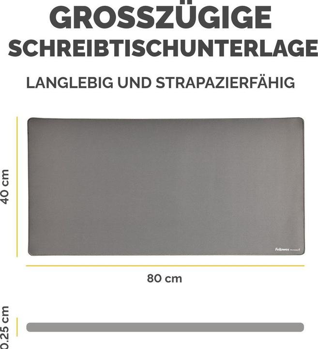 Image du produit Fellowes Schreibunterlage 80x40 cm grau (40 x 80 cm)