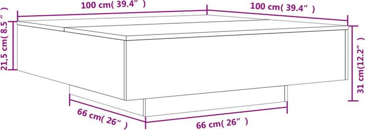 Immagine prodotto vidaXL Estella (100 x 100 x 31 cm)
