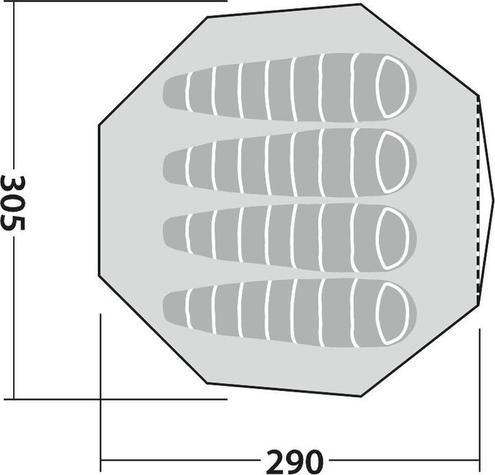 Actual product image Robens Klondike S Tent (13.10 kg, 4 persons)