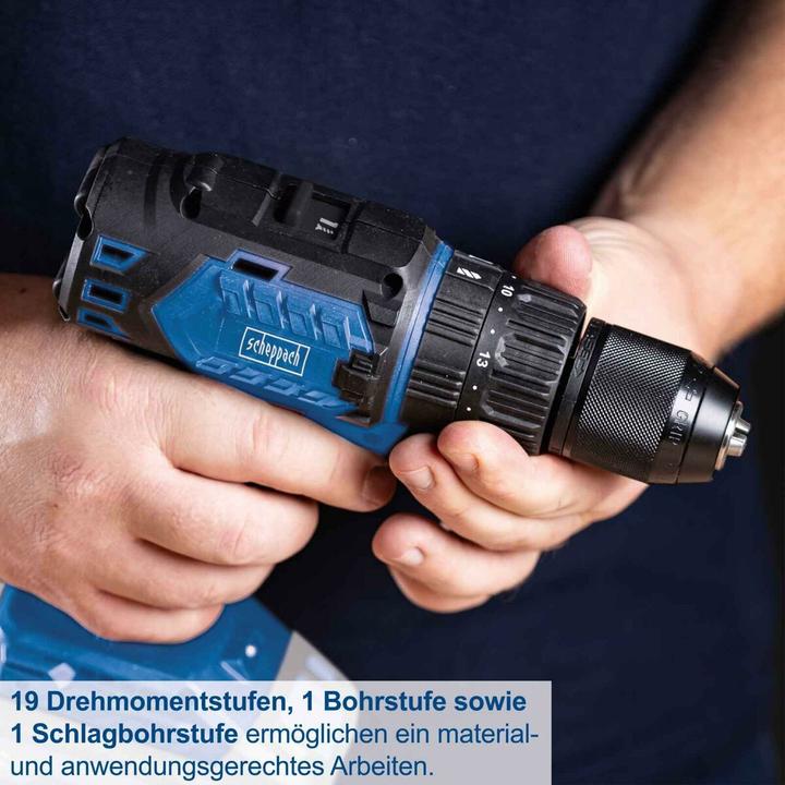 Actual product image Scheppach Battery-powered impact drill BC-CD60-X (DIY)