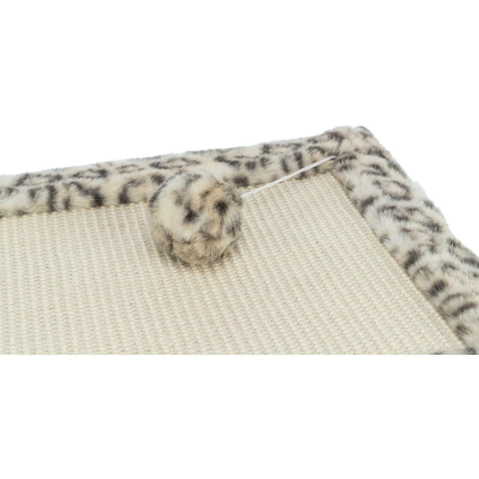 Tapis Grattoir Pour Chats Trixie Leo 55 X 35 Cm Crème Imprimé Léopard Sisal