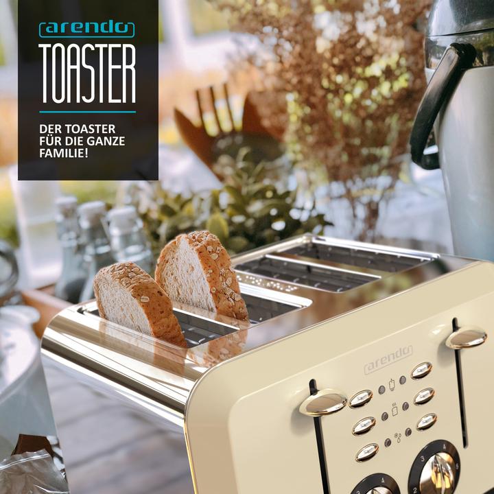 Produktbild Arendo Automatik Toaster 4 Scheiben in Beige